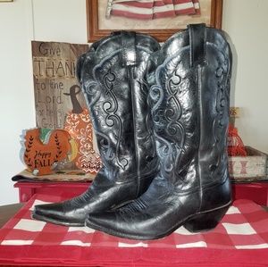 Justin Sophia Black Cowgirl Boots 9.5 B